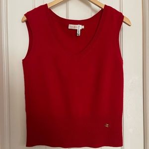 Tory Burch merino wool red sweater vest